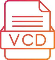 icono de formato de archivo vcd vector