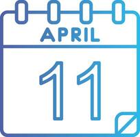 11 abril vector icono