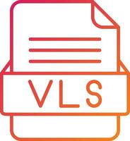 VLS File Format Icon vector