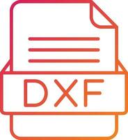 icono de formato de archivo dxf vector