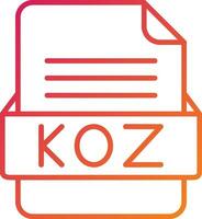 koz archivo formato icono vector