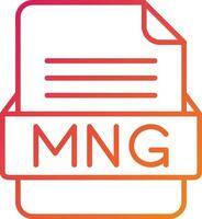 MNG File Format Icon vector