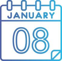 8 January Vector Icon