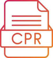 cpr archivo formato icono vector