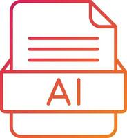 AI File Format Icon vector