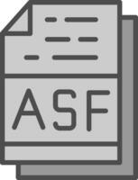 Asf File Format Vector Icon Design