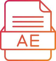 AE File Format Icon vector