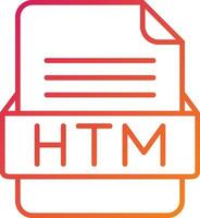 HTM File Format Icon vector