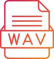 WAV File Format Icon vector