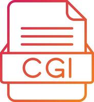 CGI File Format Icon vector