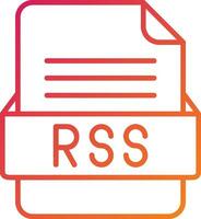 RSS File Format Icon vector