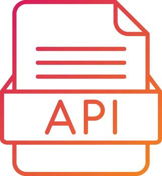 API File Format Icon vector