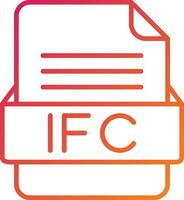 IFC File Format Icon vector