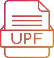 UPF File Format Icon vector