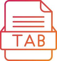 TAB File Format Icon vector