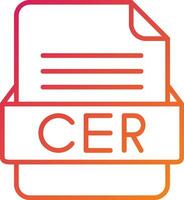 CER File Format Icon vector