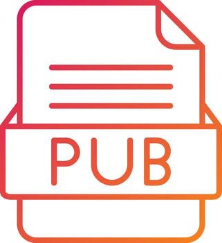 PUB File Format Icon vector