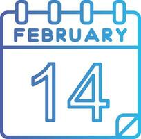 14 February Vector Icon