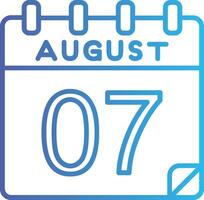 7 August Vector Icon