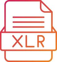 XLR File Format Icon vector