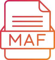 MAF File Format Icon vector