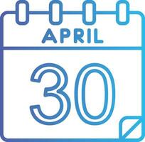 30 abril vector icono