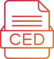 CED File Format Icon vector