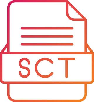 sct archivo formato icono vector