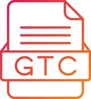 GTC File Format Icon vector