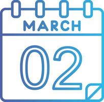 2 marzo vector icono