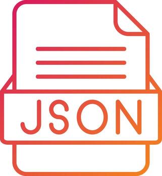 JSON File Format Icon vector