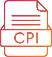 cpi archivo formato icono vector