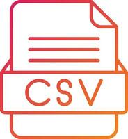 CSV File Format Icon vector