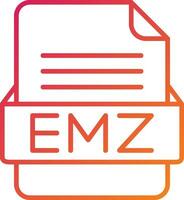 EMZ File Format Icon vector