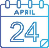 24 April Vector Icon