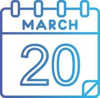 20 March Vector Icon