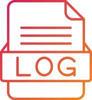 LOG File Format Icon vector