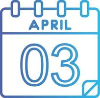 3 April Vector Icon