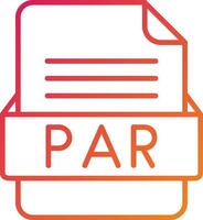 PAR File Format Icon vector