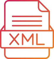XML File Format Icon vector
