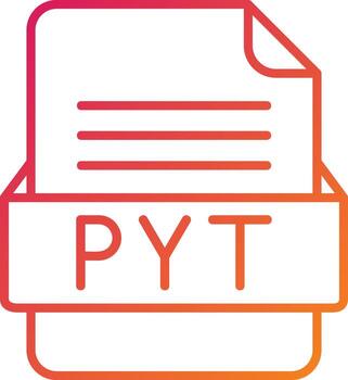 PYT File Format Icon vector