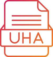 UHA File Format Icon vector