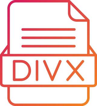 DIVX File Format Icon vector