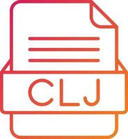 CLJ File Format Icon vector