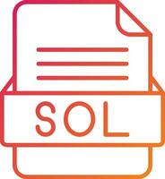 SOL File Format Icon vector