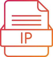 IP File Format Icon vector