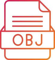 OBJ File Format Icon vector