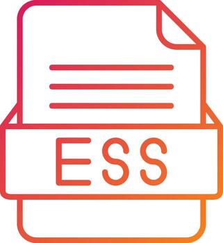 ESS File Format Icon vector