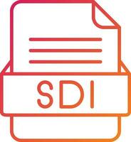 SDI File Format Icon vector