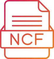 ncf archivo formato icono vector